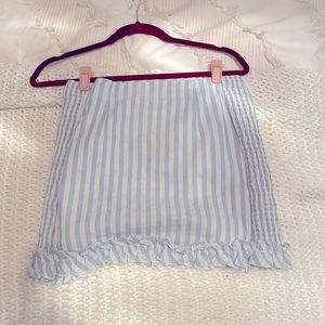 Superdown blue and white pinstriped skirt, size Medium